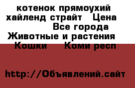 котенок прямоухий  хайленд страйт › Цена ­ 10 000 - Все города Животные и растения » Кошки   . Коми респ.